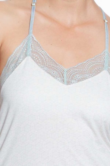 Camisón de Algodón Anaís Print Verde