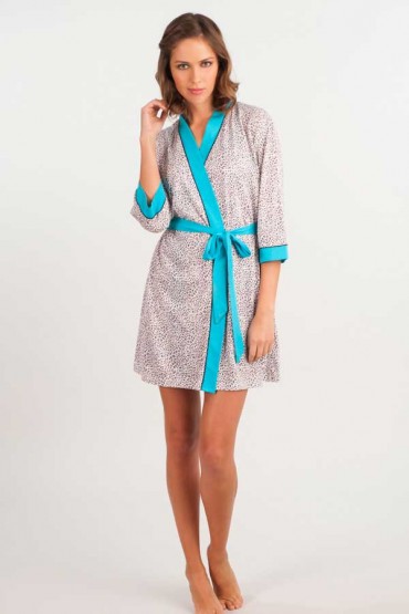 Bata de Algodón Kim Animal Print