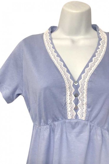 Top de Pijama Esmeralda Celeste