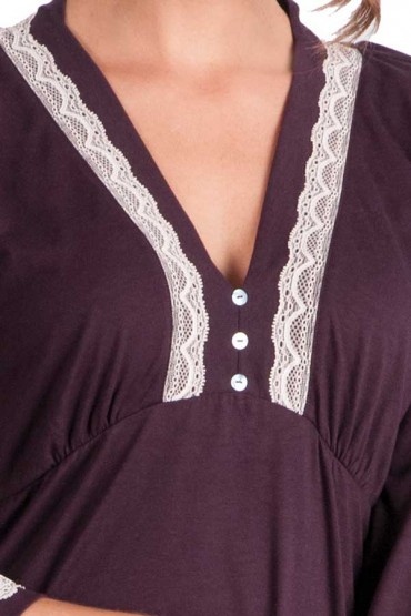 Top de Pijama Ada Vino Manga 3/4