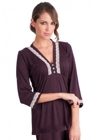 Top de Pijama Ada Vino Manga 3/4