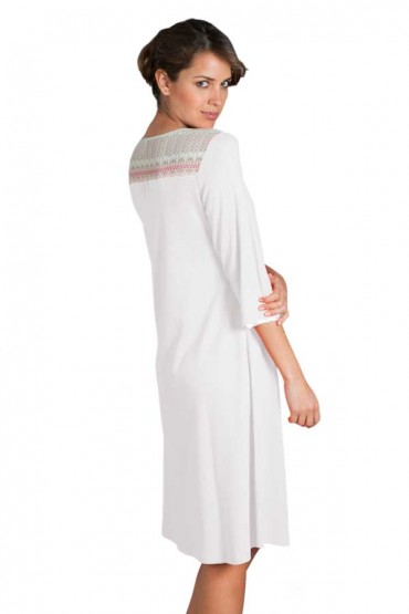 Camisón de Algodón Pima Graciela Ivory ML