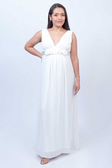 Vestido Baby Shower Diana Ivory