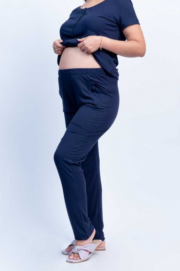 Pijama de Lactancia Mabel Pantalón Navy