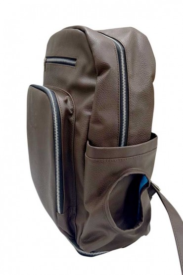 Mochila Pañalera Marrón de Cuerina B&B by Baba Bebe