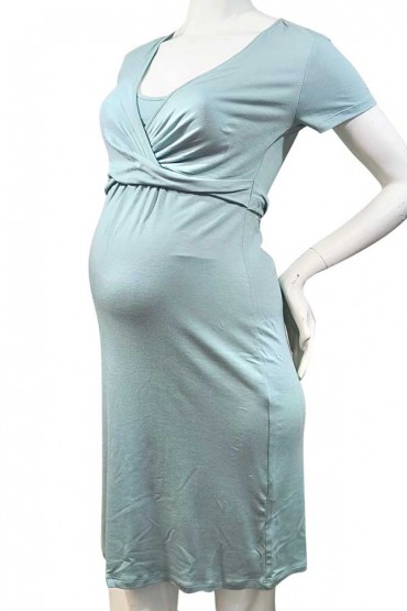 Vestido Pre y Post Parto Suzete Cemento MC