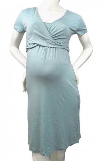 Vestido Pre y Post Parto Suzete Cemento MC