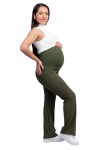 Pantalón Flare Embarazo Verde Militar modelo Lorena-210