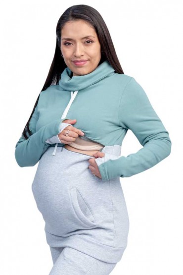 Polera de Lactancia Gia Jade Gris