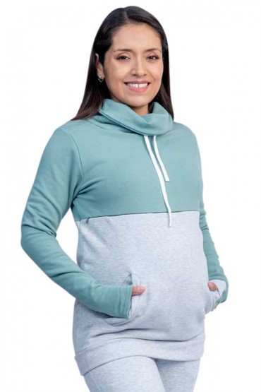 Polera de Lactancia Gia Jade Gris