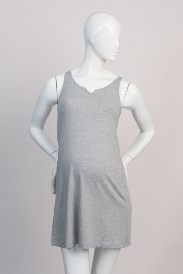 Camisón Brenda de Algodón Pima Licrado gris jaspe