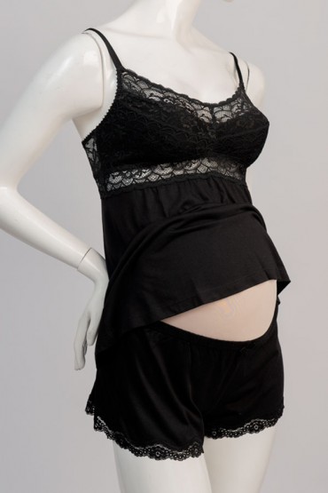 Pijama Penelope Top con short Negro