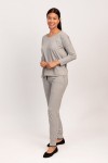 Conjunto Algodón Pima Calipso Heather Gris Manga Larga