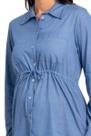 Blusa de Maternidad y Lactancia Moni Denim Manga Larga