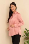 Blusa de Maternidad y Lactancia Evelyn Palo Rosa