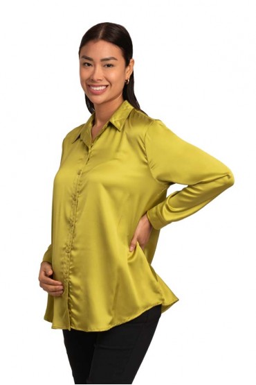 Blusa de Maternidad y Lactancia Evelyn Verde Pistacho