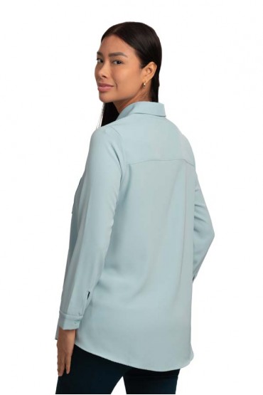 Blusa de Maternidad y Lactancia Celeste