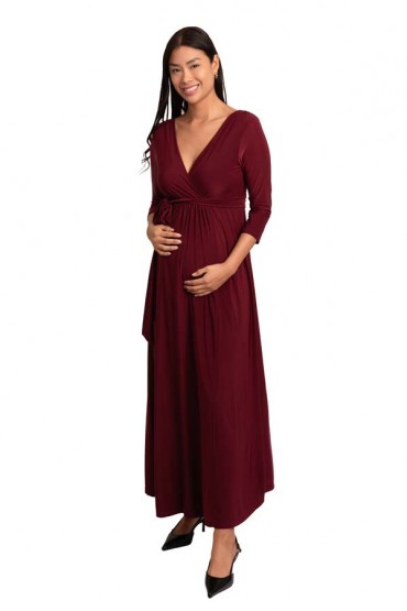 Vestido Maternidad y Lactancia de fiesta Erika Vino