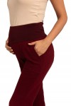 Pantalón de Embarazo Boca Ancha Jecy Vino Invierno