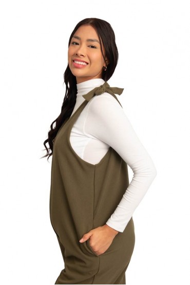Enterizo Maternidad y Post Parto Jaru Verde Militar