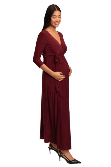 Vestido Maternidad y Lactancia de fiesta Erika Vino