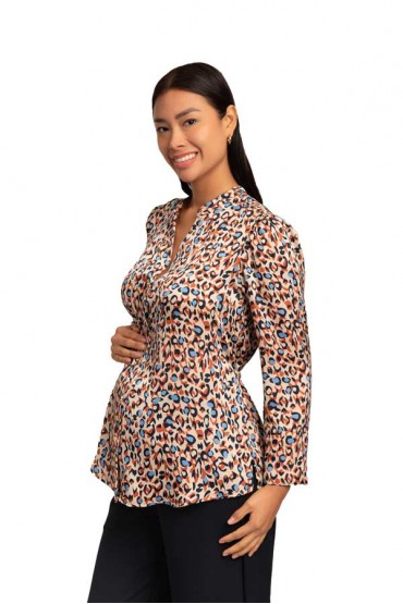 Blusa de Maternidad y Lactancia Iris Animal Print
