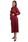 Vestido de Lactancia elegante Camisero Evelyn Vino
