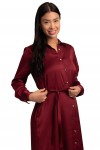 Vestido de Lactancia elegante Camisero Evelyn Vino