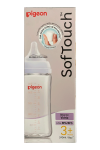 Biberón Anti cólico Softouch Pigeon Vidrio 240ml - 8oz Blanco