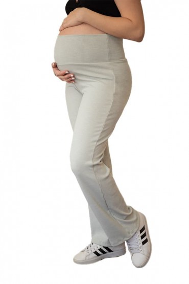 Pantalón Yoga Materno Relax Gris Jaspeado