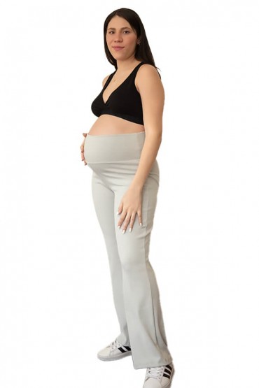 Pantalón Yoga Materno Relax Gris Jaspeado