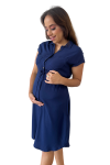Vestido Camisero de Maternidad Moni Azul Marino