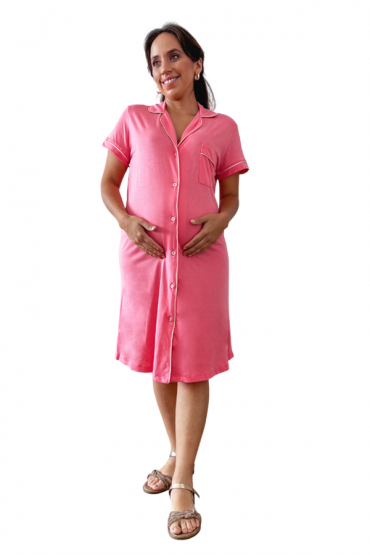 Camisero de Maternidad y Lactancia Paige Rosa MC