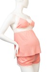 Pijama  algodon pima Top Short Courney Coral