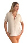 Blusa de Maternidad y Lactancia Eva Beige MC