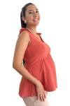 Blusa de Maternidad y post parto SM Florencia Terracota