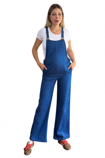 Overol de Maternidad Denim Palazzo