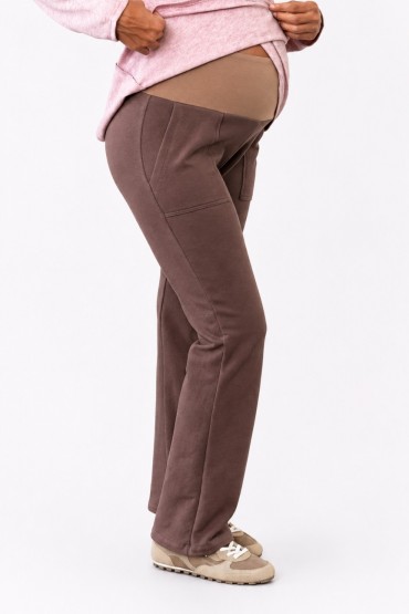 Pantalón de Embarazo Boca Ancha Jecy marron Invierno