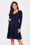 Vestido de Maternidad y Lactancia Susi Azul Marino