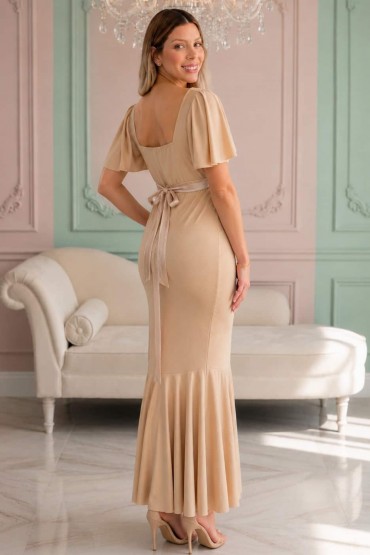 Vestido Revelacion Nizan Beige