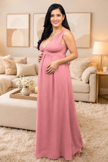 Vestido Baby Shower Diana Coral