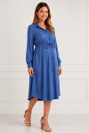 Vestido Camisero Materno Moni Denin Oscuro