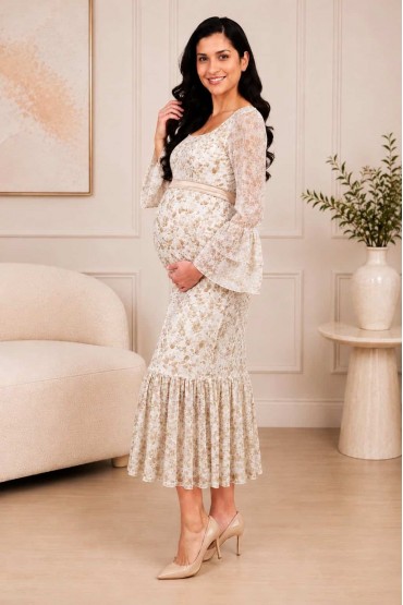 Vestido Revelacion Nizan Perla Beige