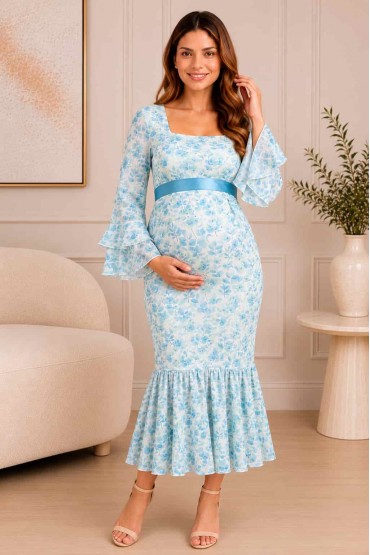 Vestido Revelacion Nizan Perla Celeste