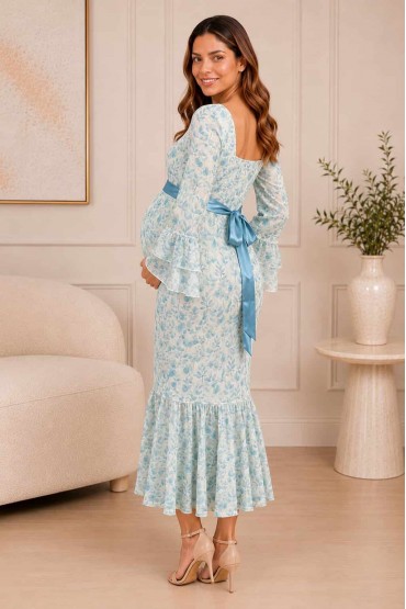 Vestido Revelacion Nizan Perla Celeste