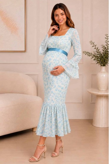 Vestido Revelacion Nizan Perla Celeste