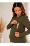 Polera Maternidad y Lactancia Romina Verde