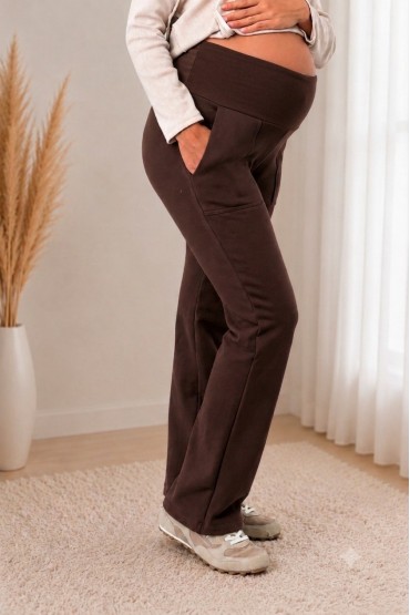 Pantalón de Embarazo Boca Ancha Jecy marron Invierno