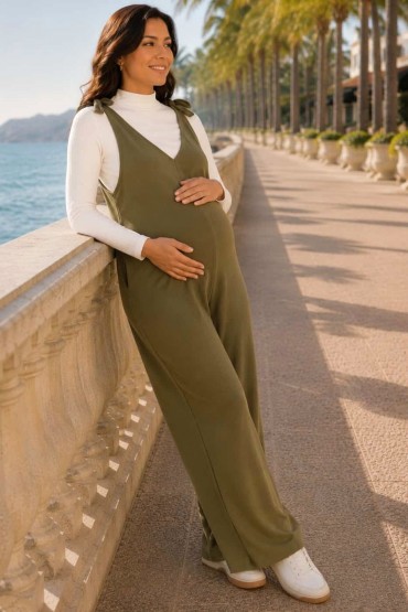 Enterizo Maternidad y Post Parto Jaru Verde Militar