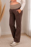 Pantalón de Embarazo Boca Ancha Jecy marron Invierno